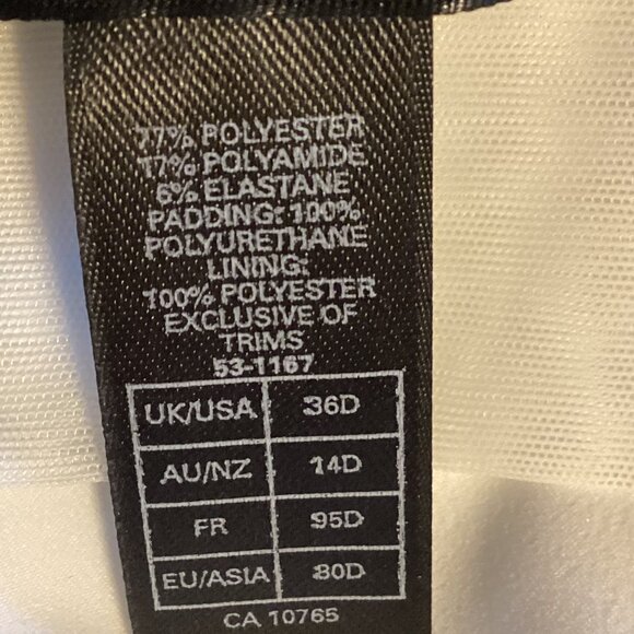 Pleasure State Women's White Corset W Black Lace Size 36D Intimate Lingerie - Picture 10 of 10